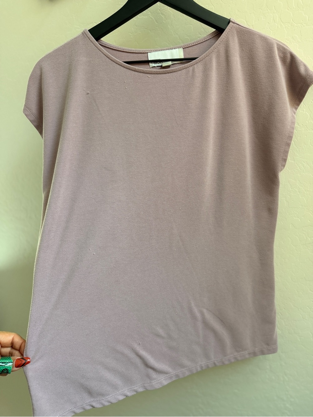Cap-Sleeve Tee in Dusty Mauve — Classic Everyday Top